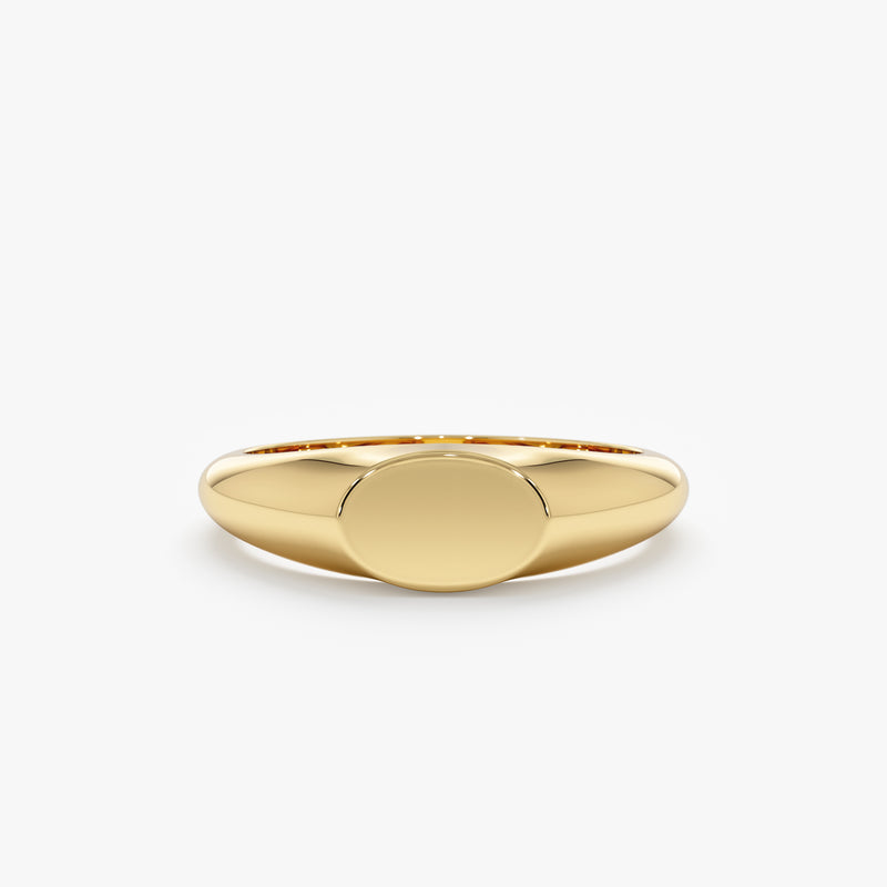 Oval Engravable Signet Ring