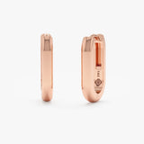 U Shape Rose Gold Hoops