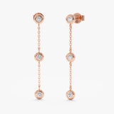 rose gold handmade earrings