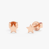 Rose Gold Mini Star Stud Earrings