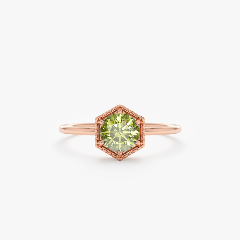 Rose Gold August Ring