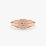 Rose gold Signet ring
