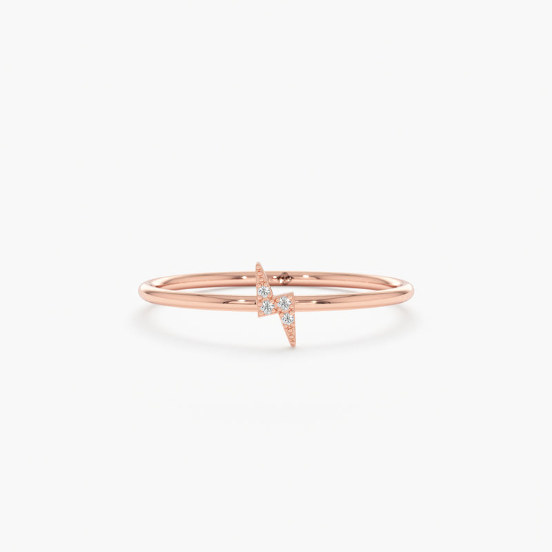 rose gold lightning bolt