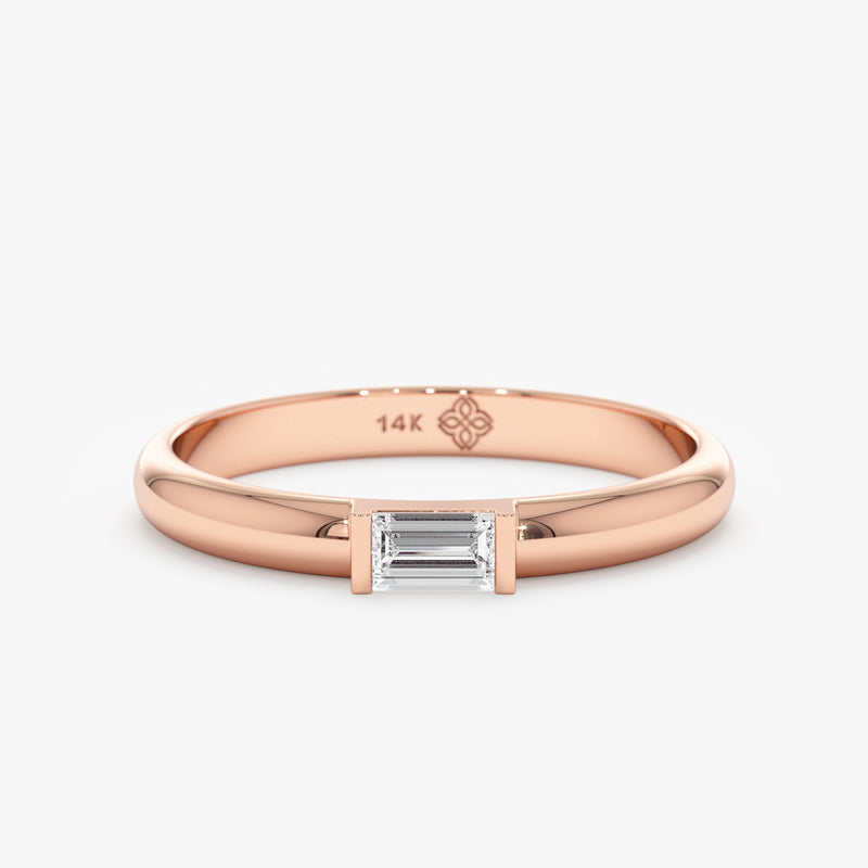 Rose Gold Baguette Ring