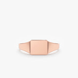 Rose Engraved Signet Ring