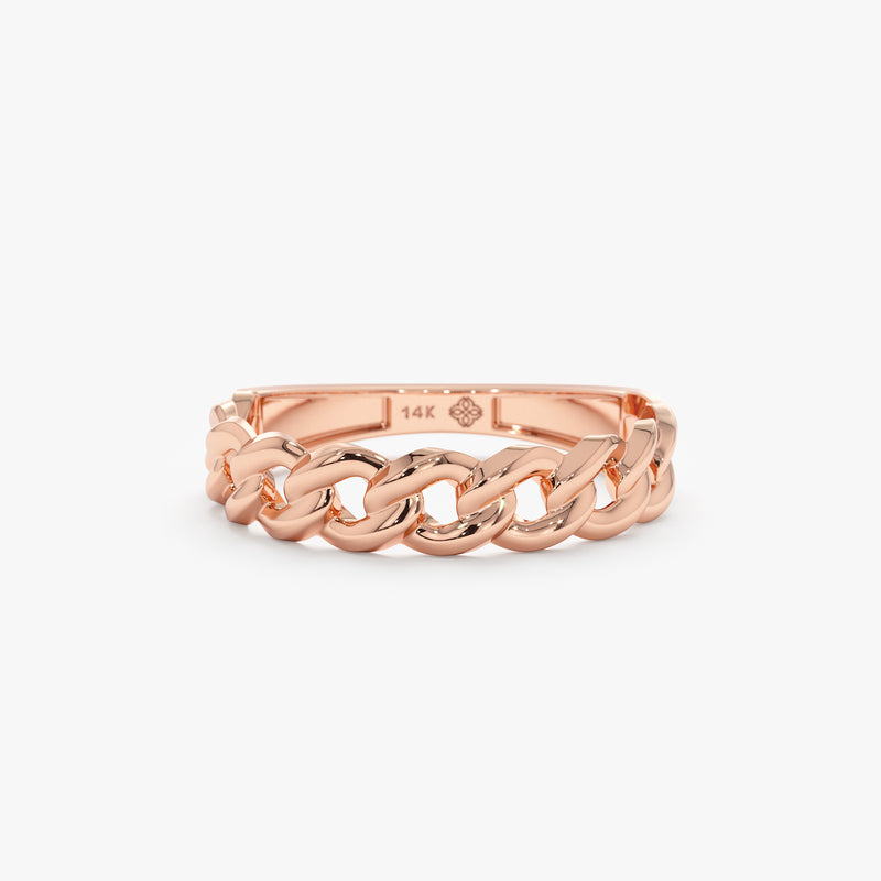 rose gold cuban chain