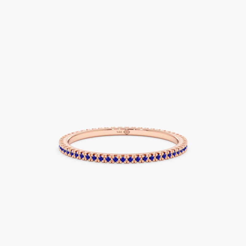 Rose Gold Sapphire Eternity Ring
