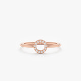 Rose Gold Diamond Circle Ring