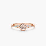 Rose Gold Diamond and Morganite Bezel Ring