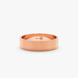 Rose Gold Brushed Wedding Ring