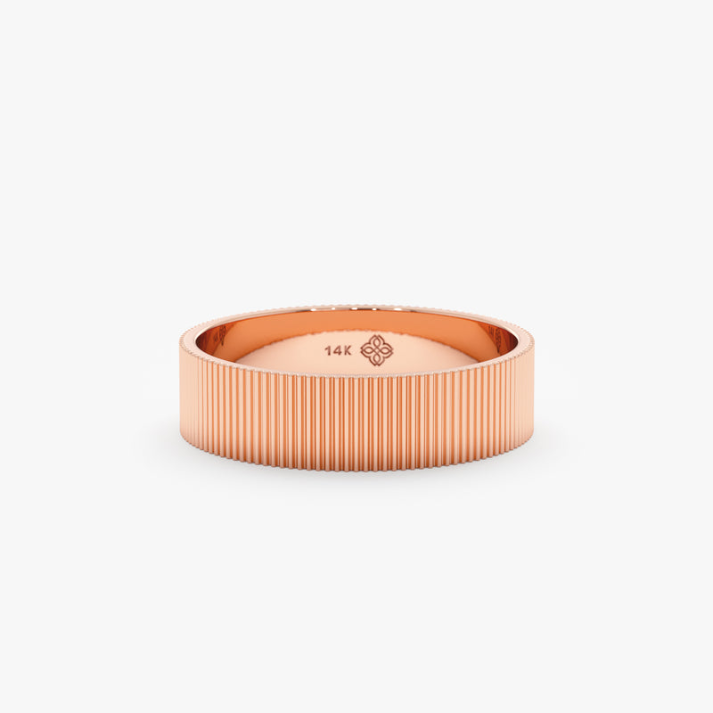 Rose Gold Brushed Wedding Ring