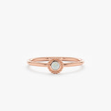 Rose Gold Natural Opal Ring