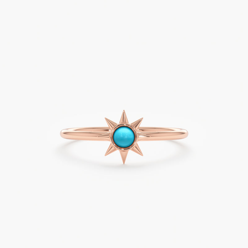 Rose Gold Turquoise Ring