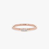 Rose gold dainty ring