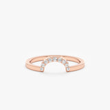 rose gold curved nesting ring