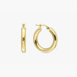 Thick Gold Hoop Earrings