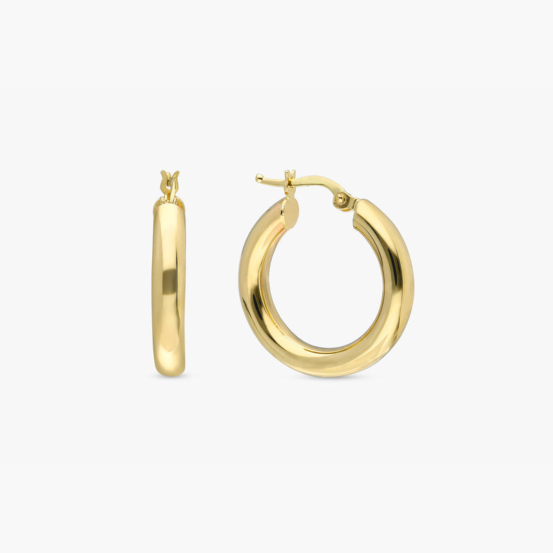 Thick Gold Hoop Earrings