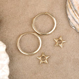 ethically sourced star hoop earring
