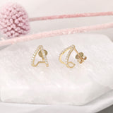 Minimalist Huggies with Diamonds
