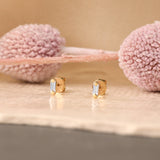 Minimalist Baguette Diamond Earrings