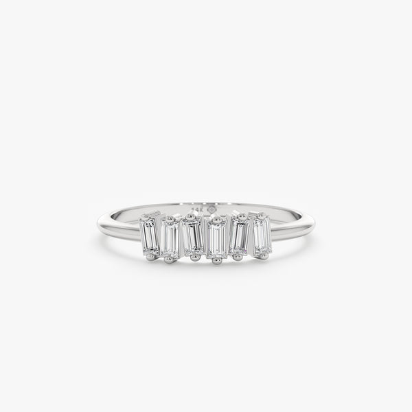 White gold cluster ring