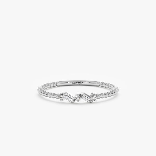 White Gold Diamond Cluster Ring
