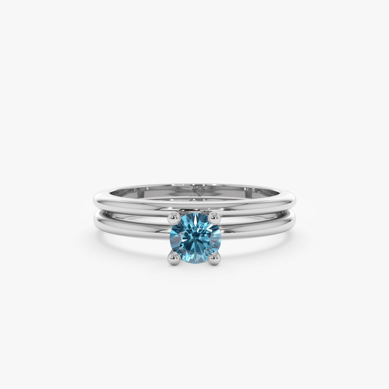 White gold diamond engagement ring