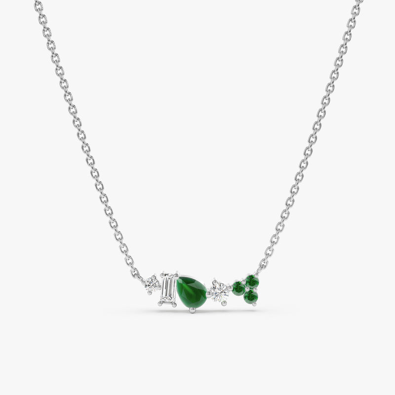 white gold handmade pendant