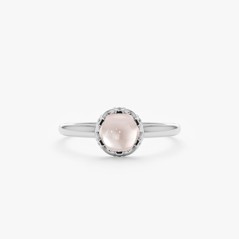 Rose Quartz Ring (RSQ-RDR-2764.) | Rananjay Exports