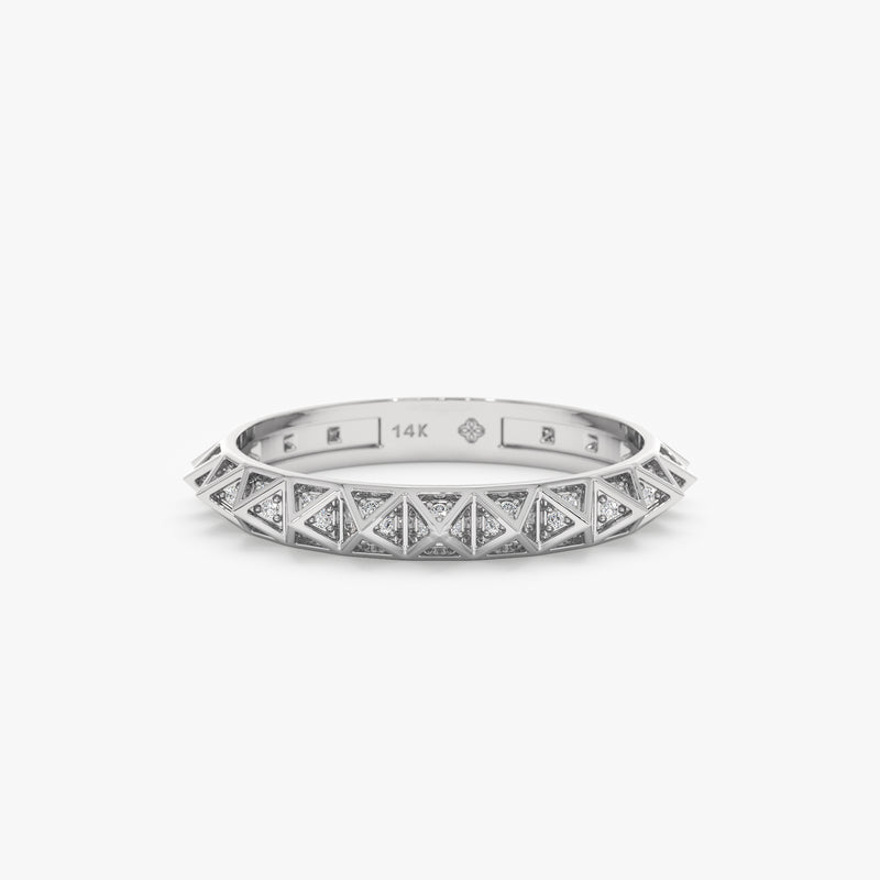white gold spike ring