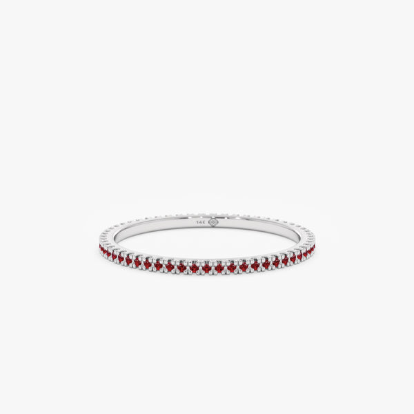 White Gold Ruby Eternity Ring