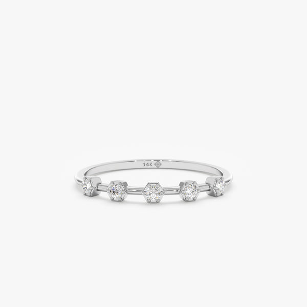 White Gold Prong Setting Diamond Ring