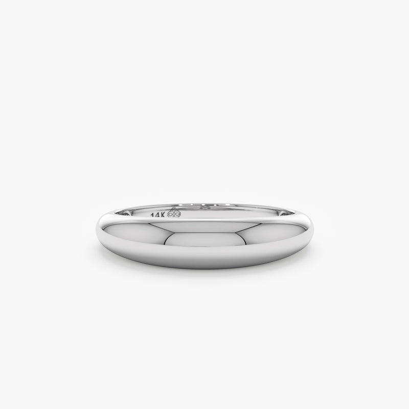 Plain White Gold Handmade Band