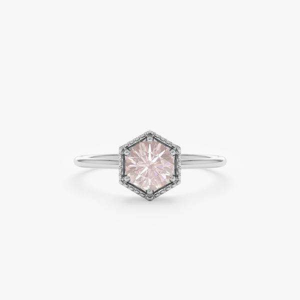 White Gold Quartz Ring