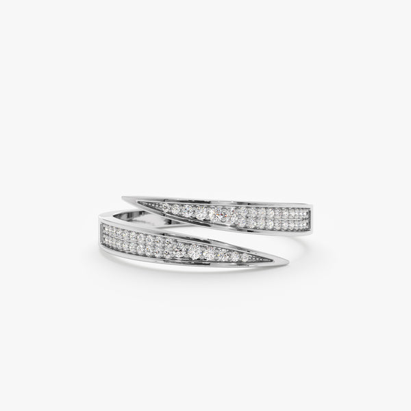 White Gold Diamond Claw Ring
