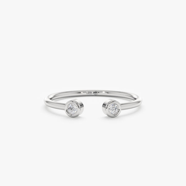 White Gold Engagement Stacking Ring