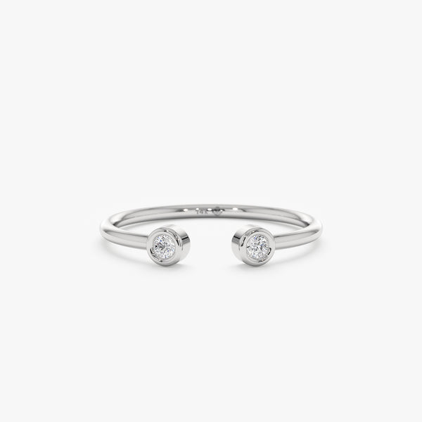 White Gold Engagement Stacking Ring