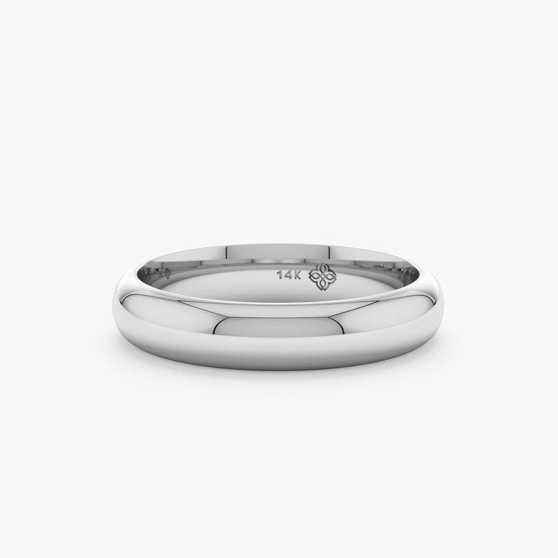 white gold classic wedding ring