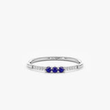  Diamond Sapphire Band