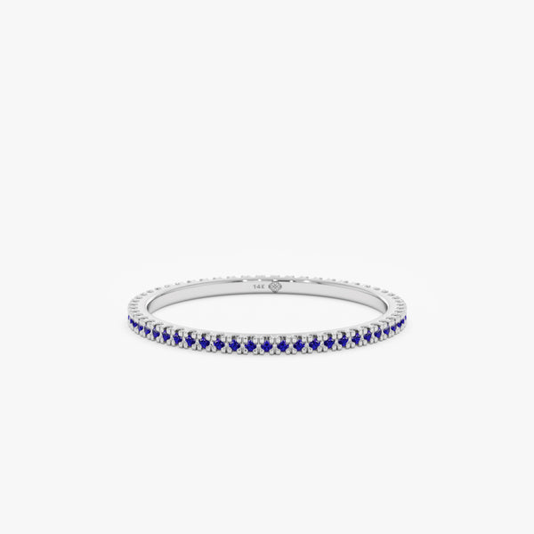 Handmade White Gold Sapphire Ring
