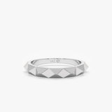 White Gold Spike Ring