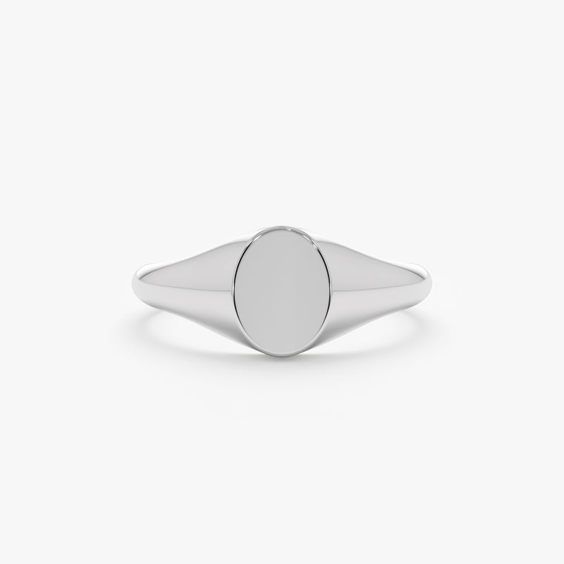 White Gold Signet Ring