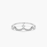 White gold wave ring