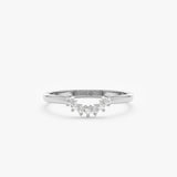 white gold handmade nesting band