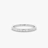 White Gold Diamond Channel Set Band