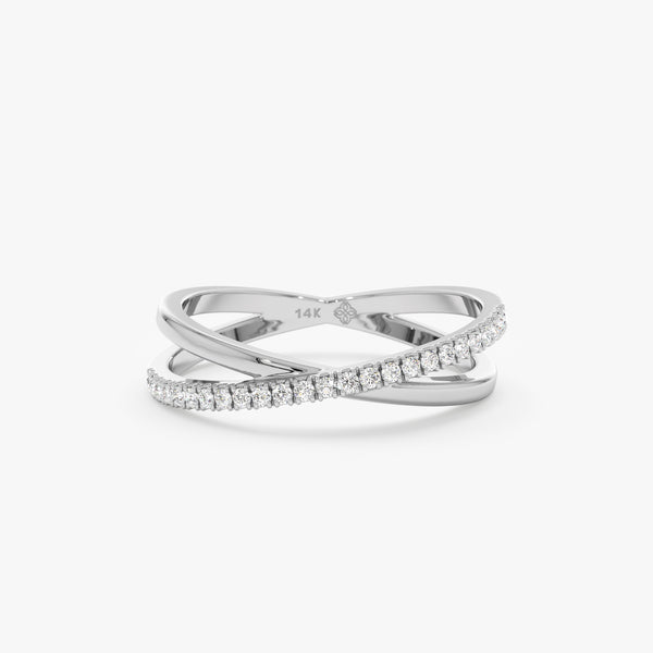 white gold handmade natural diamond band