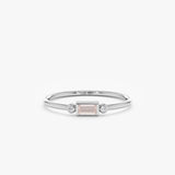white gold morganite diamond ring
