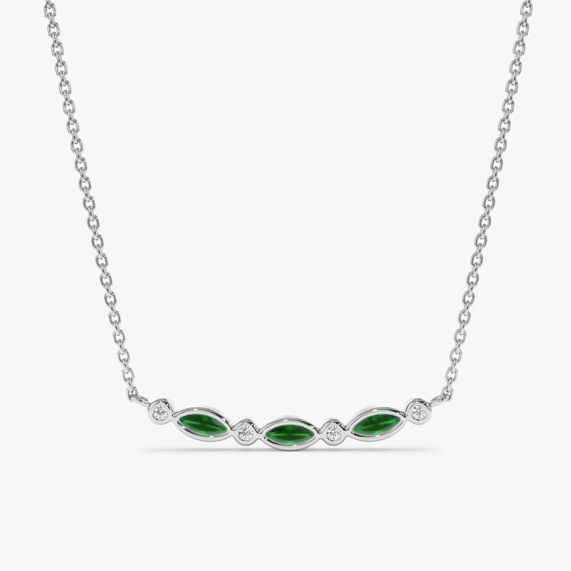 white gold handmade necklace