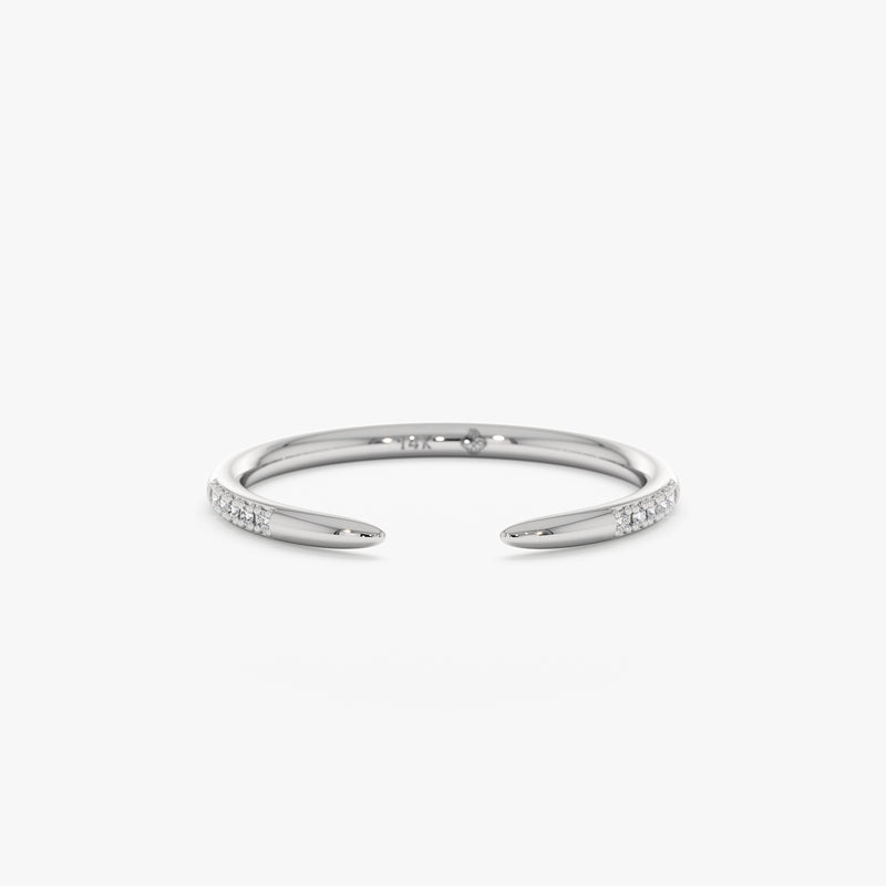 White Gold Open Diamond Ring
