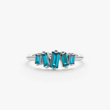 Handmade White Gold Topaz Ring